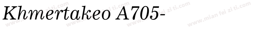 Khmertakeo A705字体转换